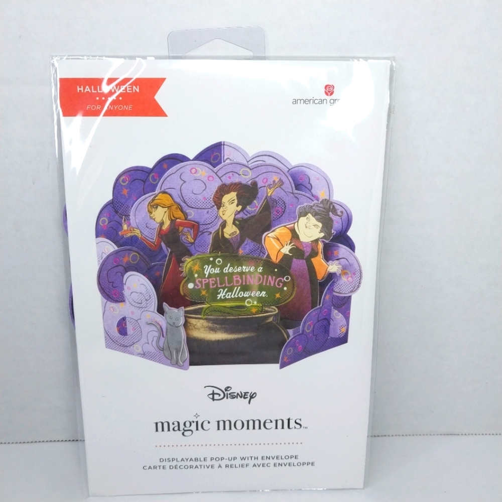 Disney Hocus Pocus Magic Moments Pop Up Halloween Display Keepsake Card New